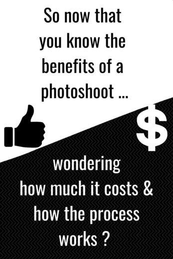 infographic about the cost of a photoshoot