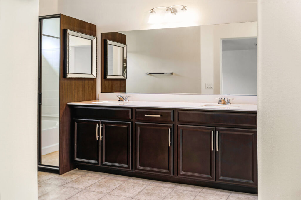 Double Vanity Bathroom | Clean Las Vegas Design