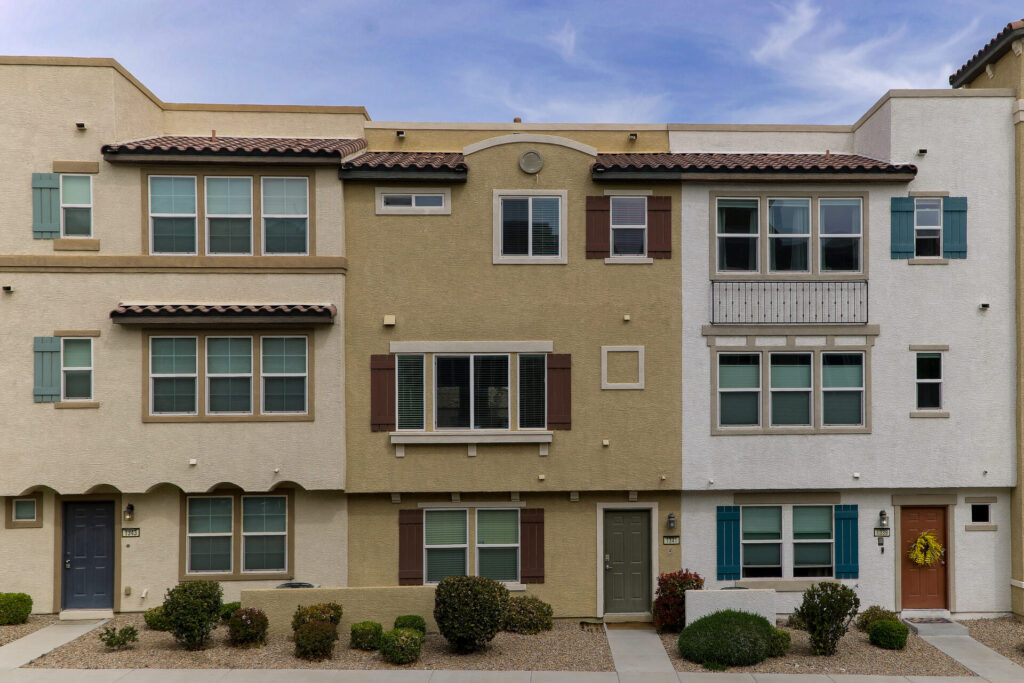 Las Vegas Townhomes | Colorful Multi-Unit Exterior