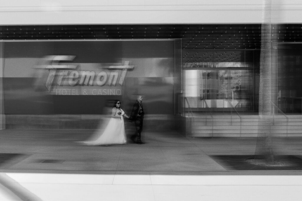 Cinematic Fremont Street Elopement in Motion