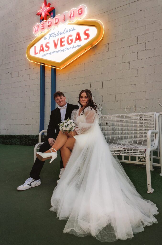 Bride and Groom at Las Vegas Wedding Chapel